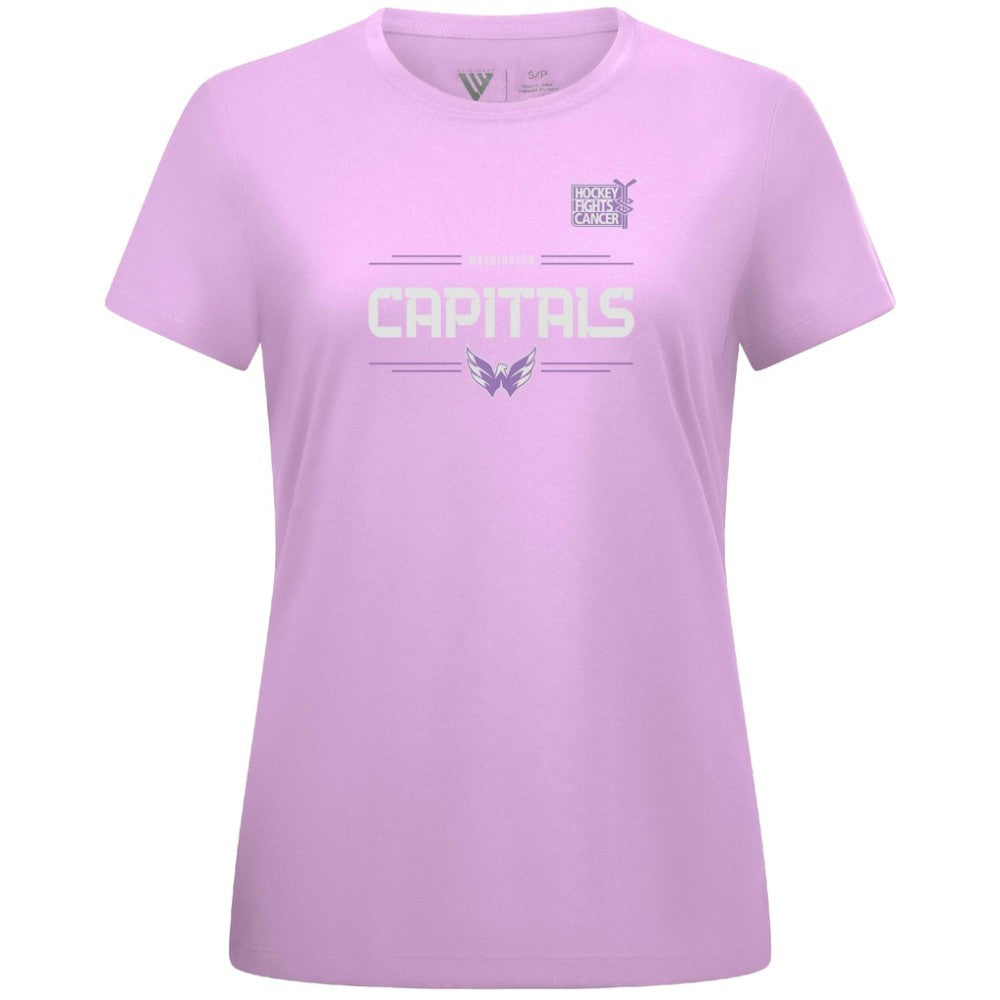 NHL Alexander Ovechkin Washington Capitals Levelwear Women's Hockey Fights Cancer Anthem Name & Number T-Shirt - Lavender