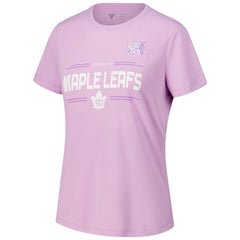 NHL Auston Matthews Toronto Maple Leafs Levelwear Women's Hockey Fights Cancer Anthem Name & Number T-Shirt - Lavender