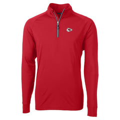 Kansas City Chiefs Cutter & Buck Adapt Eco DryTec Raglan Quarter-Zip Jacket Red