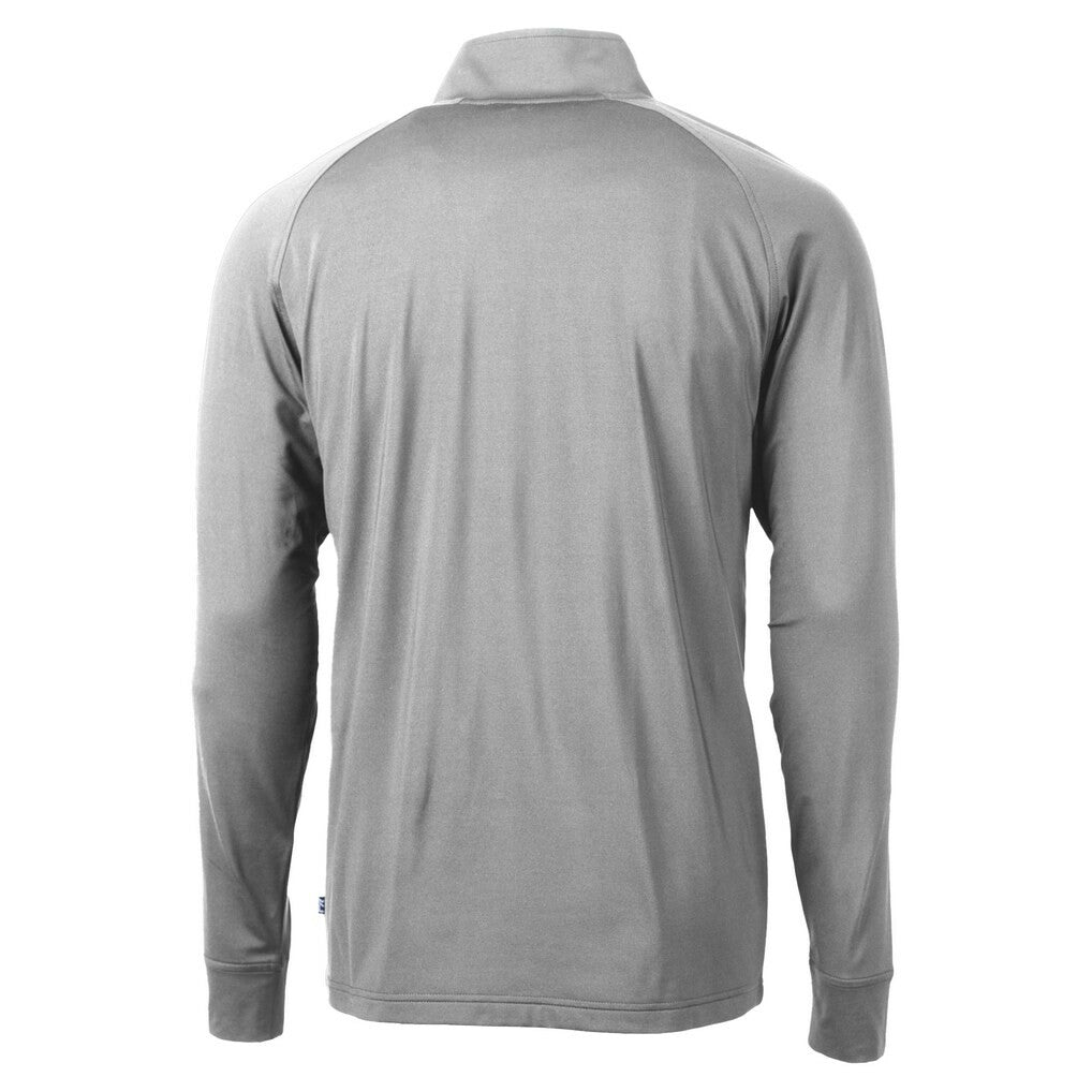 Atlanta Falcons Cutter & Buck Adapt Eco DryTec Raglan Quarter-Zip Jacket Gray