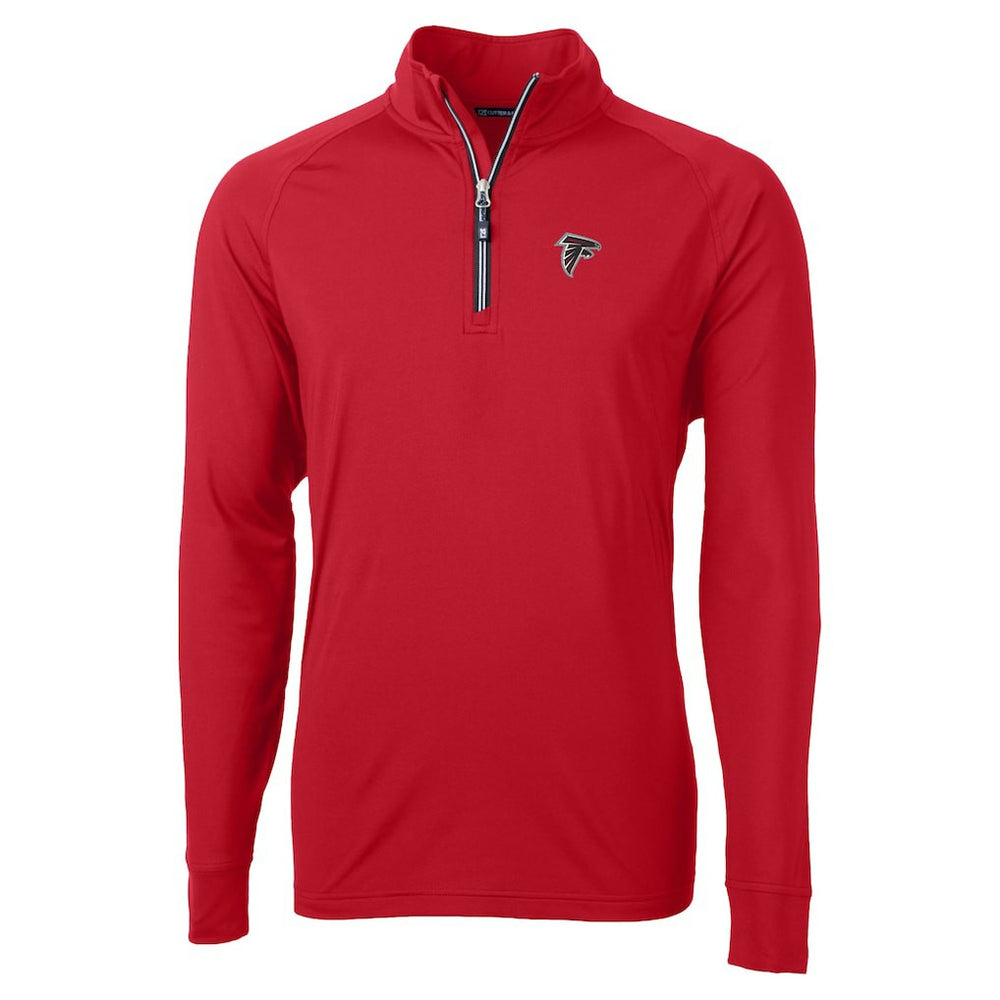 Atlanta Falcons Cutter & Buck Adapt Eco DryTec Raglan Quarter-Zip Jacket Red