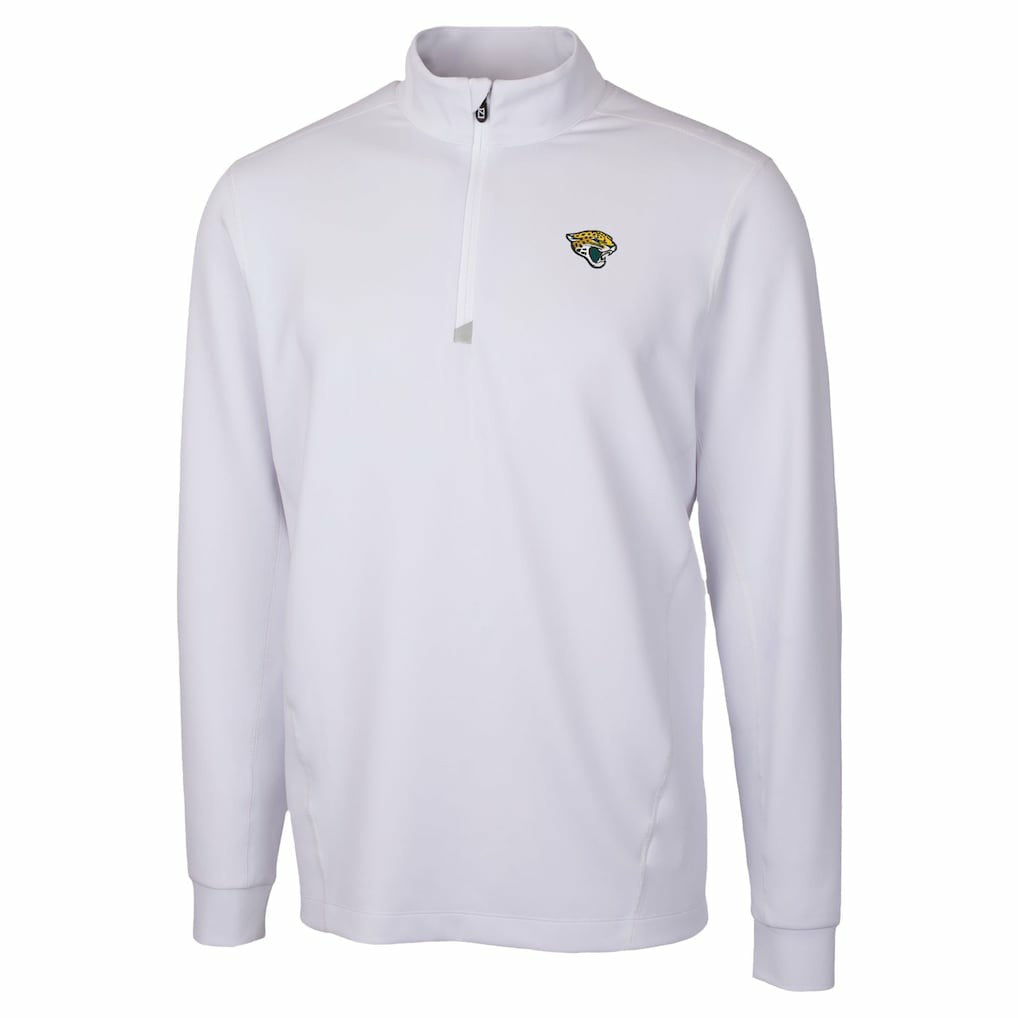 Jacksonville Jaguars Cutter & Buck Traverse Stretch Quarter-Zip Top White