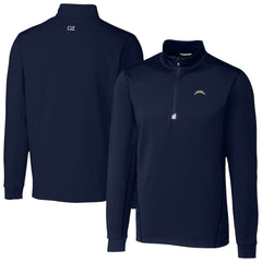 Los Angeles Chargers Cutter & Buck Traverse Stretch Quarter-Zip Top Navy