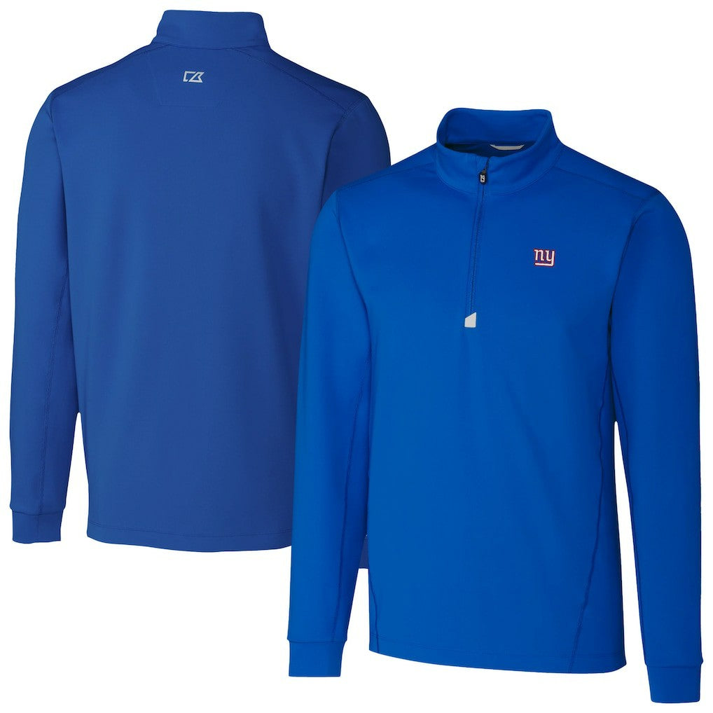 New York Giants Cutter & Buck Traverse Stretch Quarter-Zip Top Royal