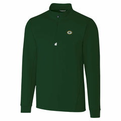 Green Bay Packers Cutter & Buck Traverse Stretch Quarter-Zip Top Hunter Green
