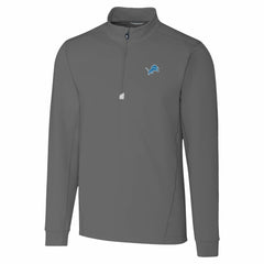 Detroit Lions Cutter & Buck Traverse Stretch Quarter-Zip Top Gray