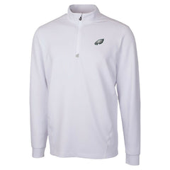 Philadelphia Eagles Cutter & Buck Traverse Stretch Quarter-Zip Top White