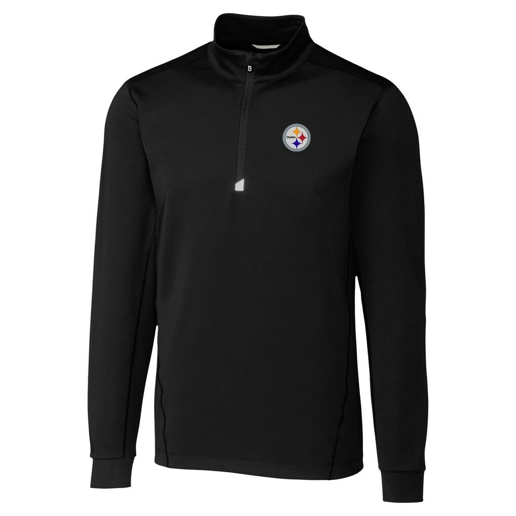 Pittsburgh Steelers Cutter & Buck Traverse Stretch Quarter-Zip Top Black