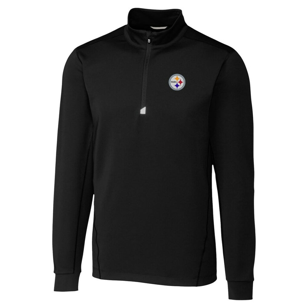 Pittsburgh Steelers Cutter & Buck Traverse Stretch Quarter-Zip Top Black