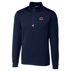 Chicago Bears Cutter & Buck Traverse Stretch Quarter-Zip Top Navy