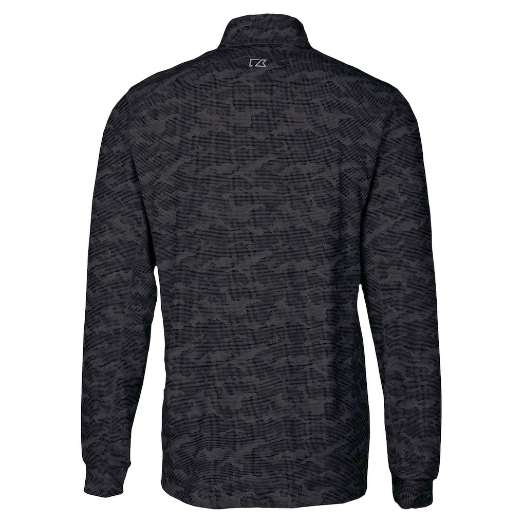 Baltimore Ravens Cutter & Buck Traverse Camo Print Stretch Quarter-Zip Top Black