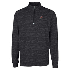 Arizona Cardinals Cutter & Buck Traverse Camo Print Stretch Quarter-Zip Top Black
