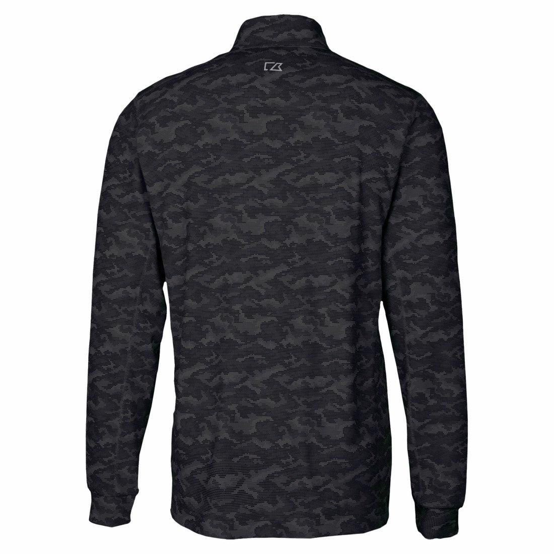 Detroit Lions Cutter & Buck Traverse Camo Print Stretch Quarter-Zip Top Black