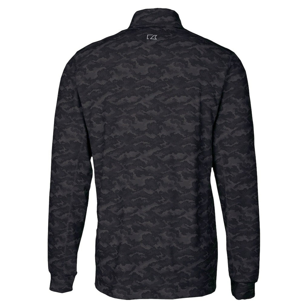 Washington Commanders Cutter & Buck Traverse Camo Print Stretch Quarter-Zip Top Black