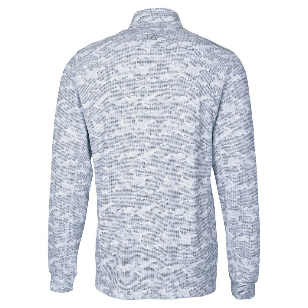Indianapolis Colts Cutter & Buck Traverse Camo Print Stretch Quarter-Zip Top Charcoal