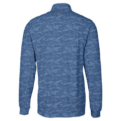 Chicago Bears Cutter & Buck Traverse Camo Print Stretch Quarter-Zip Top Navy