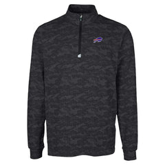 Buffalo Bills Cutter & Buck Traverse Camo Print Stretch Quarter-Zip Top Black