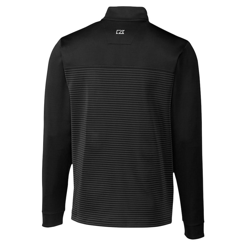 Pittsburgh Steelers Cutter & Buck Traverse Stripe Stretch DryTec Quarter-Zip Top Black