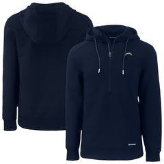 Los Angeles Chargers Cutter & Buck Roam Eco Recycled Half-Zip Hoodie Navy