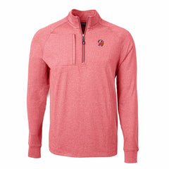 Tampa Bay Buccaneers Cutter & Buck Big & Tall Adapt Eco Raglan Quarter-Zip Jacket Heather Red