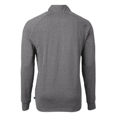 Jacksonville Jaguars Cutter & Buck Big & Tall Adapt Eco Raglan Quarter-Zip Jacket Heather Black