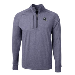 Seattle Seahawks Cutter & Buck Big & Tall Adapt Eco Raglan Quarter-Zip Jacket Heather Navy