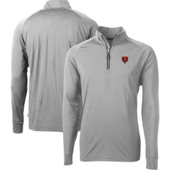 Chicago Bears Cutter & Buck Big & Tall Adapt Eco DryTec Raglan Quarter-Zip Jacket Gray