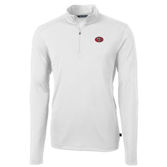 San Francisco 49ers Cutter & Buck Big & Tall Virtue Eco Pique Quarter-Zip Jacket White