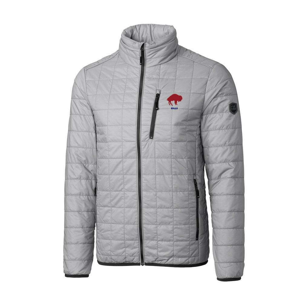 Buffalo Bills Cutter & Buck Big & Tall Rainier PrimaLoft Eco Insulated Full-Zip Puffer Jacket Gray