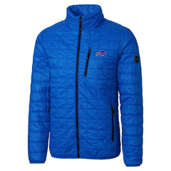 Buffalo Bills Cutter & Buck Big & Tall Rainier PrimaLoft Eco Insulated Full-Zip Hoodie Puffer Jacket Royal