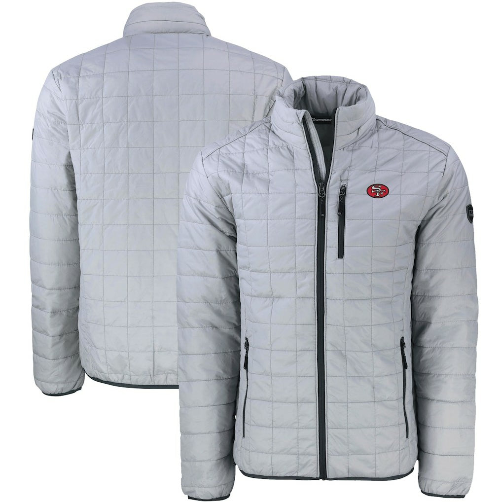 San Francisco 49ers Cutter & Buck Big & Tall Rainier PrimaLoft Eco Insulated Full-Zip Puffer Jacket Gray