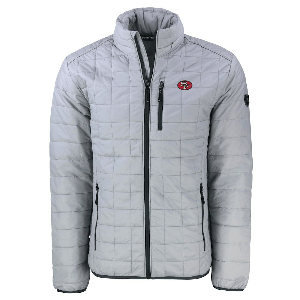 San Francisco 49ers Cutter & Buck Big & Tall Rainier PrimaLoft Eco Insulated Full-Zip Puffer Jacket Gray