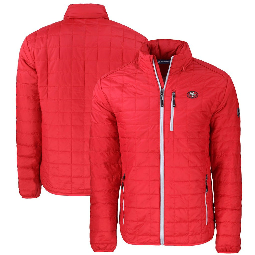 San Francisco 49ers Cutter & Buck Big & Tall Rainier PrimaLoft Eco Insulated Full-Zip Puffer Jacket Red