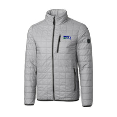 Seattle Seahawks Cutter & Buck Big & Tall Rainier PrimaLoft Eco Insulated Full-Zip Puffer Jacket Gray
