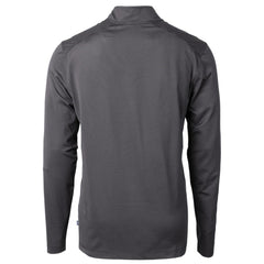 Cleveland Browns Cutter & Buck Big & Tall Virtue Eco Pique Micro Stripe Tri-Blend Quarter-Zip Jacket Black