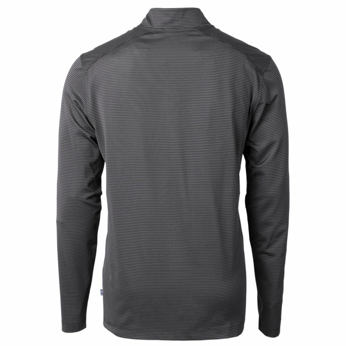 Tampa Bay Buccaneers Cutter & Buck Big & Tall Virtue Eco Pique Micro Stripe Tri-Blend Quarter-Zip Jacket Black