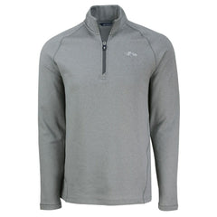 Baltimore Ravens Cutter & Buck Peshastin Eco Fleece Tri-Blend Raglan Recycled Quarter-Zip Jacket Heather Gray