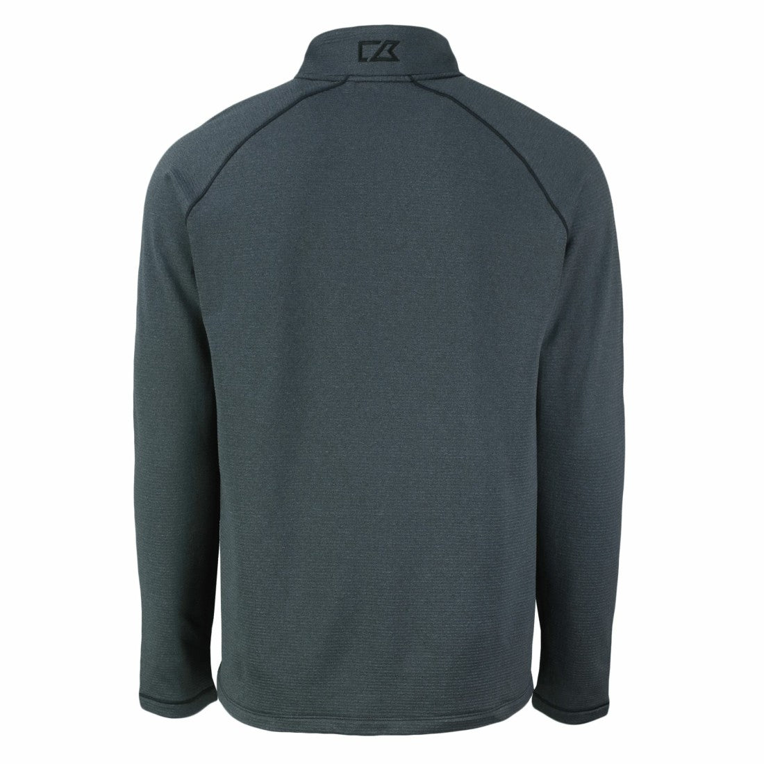 Detroit Lions Cutter & Buck Peshastin Eco Fleece Tri-Blend Raglan Recycled Quarter-Zip Jacket Heather Black