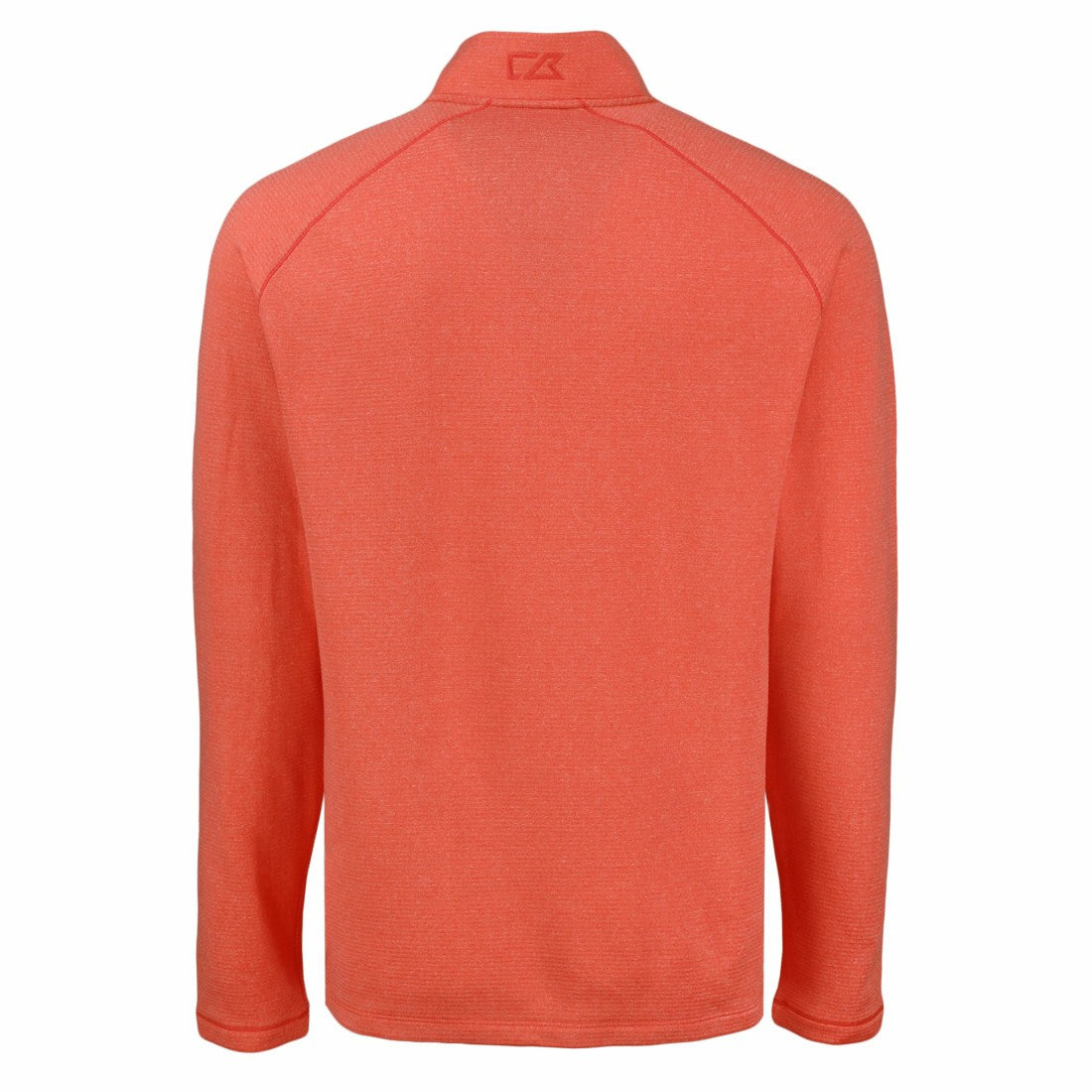 Denver Broncos Cutter & Buck Peshastin Eco Fleece Tri-Blend Raglan Recycled Quarter-Zip Jacket Heather Orange