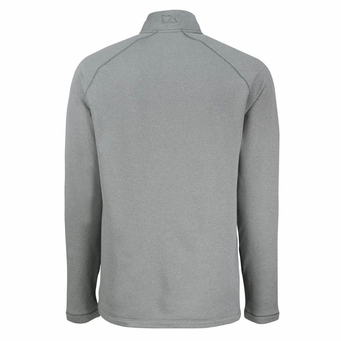 Denver Broncos Cutter & Buck Peshastin Eco Fleece Tri-Blend Raglan Recycled Quarter-Zip Jacket Heather Gray
