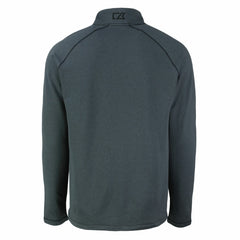 Detroit Lions Cutter & Buck Peshastin Eco Fleece Tri-Blend Raglan Recycled Quarter-Zip Jacket Heather Black
