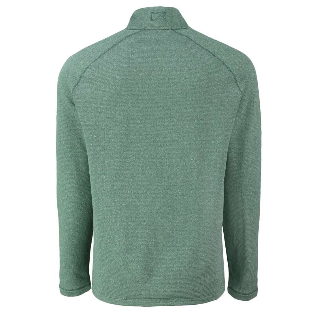 Green Bay Packers Cutter & Buck Peshastin Eco Fleece Tri-Blend Raglan Recycled Quarter-Zip Jacket Heather Green