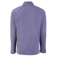 Minnesota Vikings Cutter & Buck Peshastin Eco Fleece Tri-Blend Raglan Recycled Quarter-Zip Jacket Heather Purple