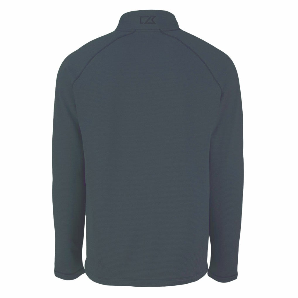 New York Jets Cutter & Buck Peshastin Eco Fleece Recycled Half-Zip Top Heather Black