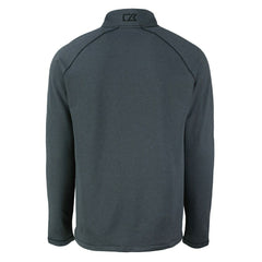 Pittsburgh Steelers Cutter & Buck Peshastin Eco Fleece Tri-Blend Raglan Recycled Quarter-Zip Jacket Heather Black