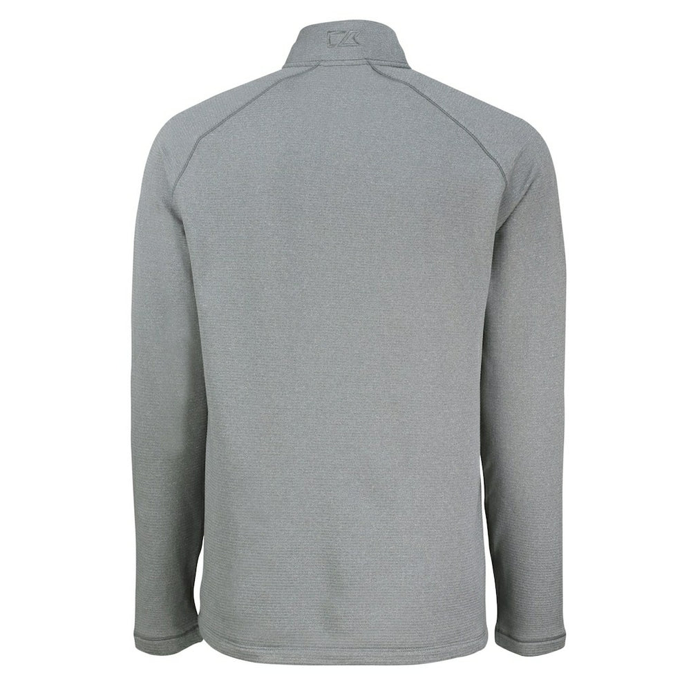 Seattle Seahawks Cutter & Buck Peshastin Eco Fleece Tri-Blend Raglan Recycled Quarter-Zip Jacket Heather Gray