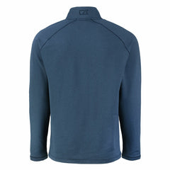 Tampa Bay Buccaneers Cutter & Buck Peshastin Eco Fleece Tri-Blend Raglan Recycled Quarter-Zip Jacket Heather Navy