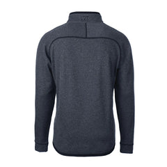 Los Angeles Chargers Cutter & Buck Big & Tall Mainsail Sweater-Knit Raglan Half-Zip Jacket Heather Navy