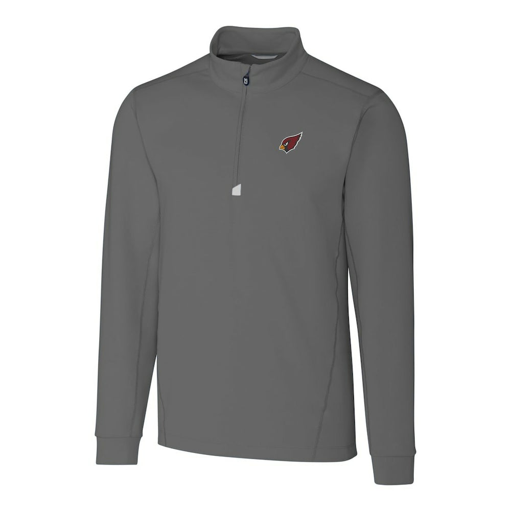 Arizona Cardinals Cutter & Buck Big & Tall Traverse Stretch Quarter-Zip Top Gray