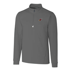 Arizona Cardinals Cutter & Buck Big & Tall Traverse Stretch Quarter-Zip Top Gray